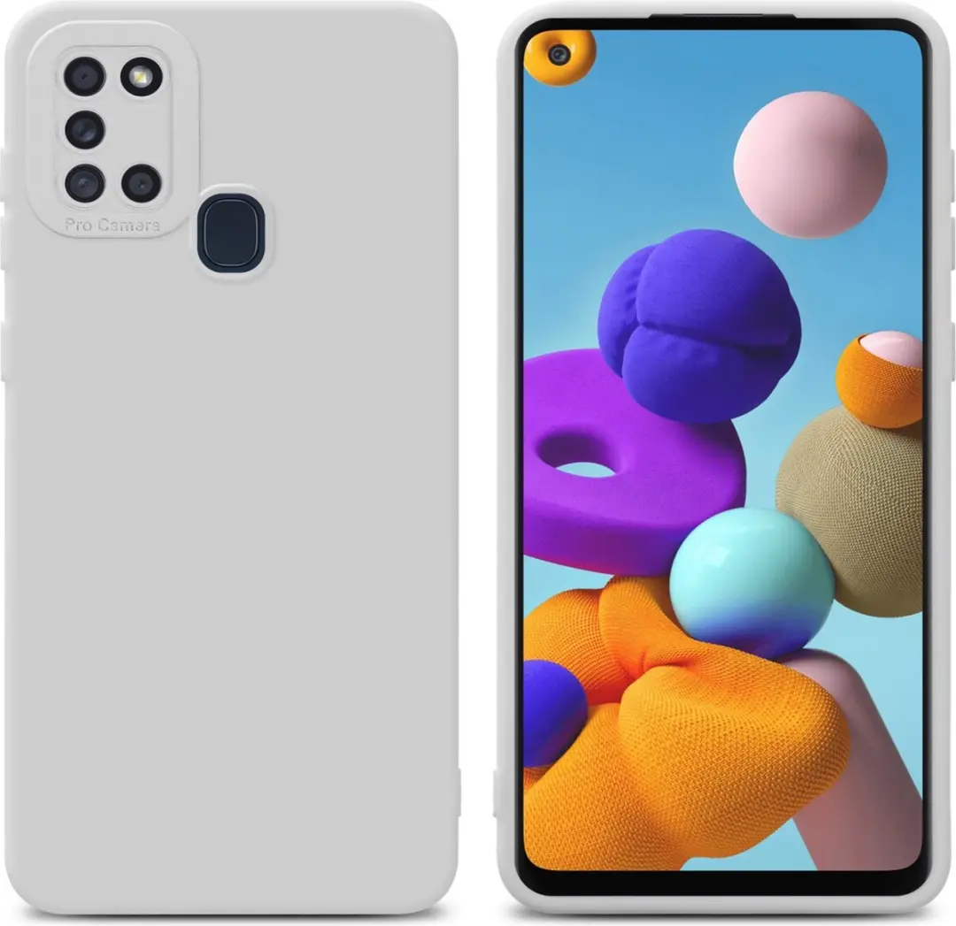 Cadorabo Hoesje geschikt voor Samsung Galaxy A21s in FLUID WIT