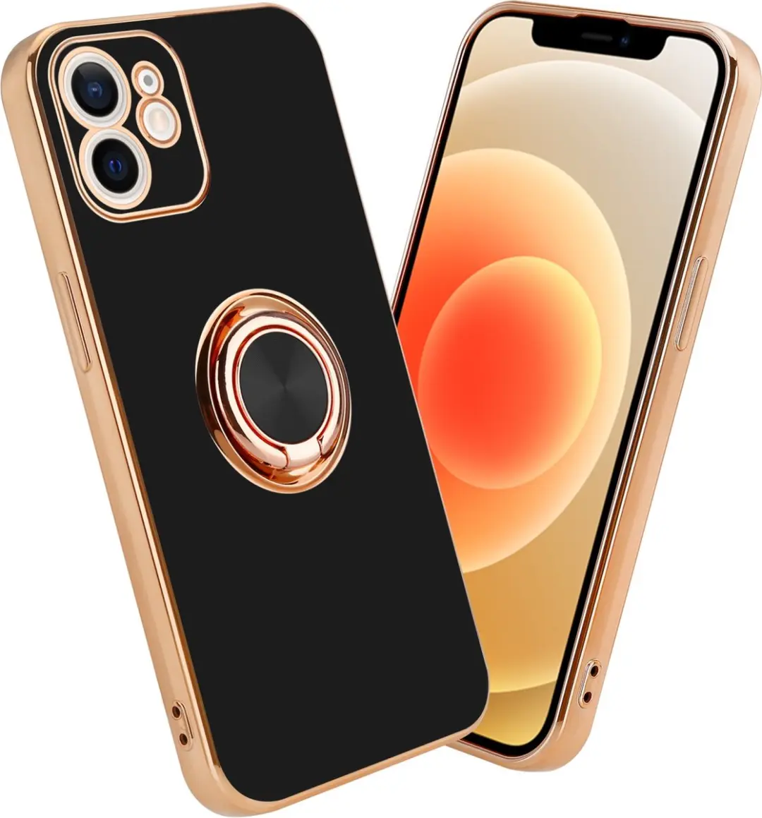 Cadorabo Hoesje geschikt voor Apple iPhone 11 in Glossy Zwart