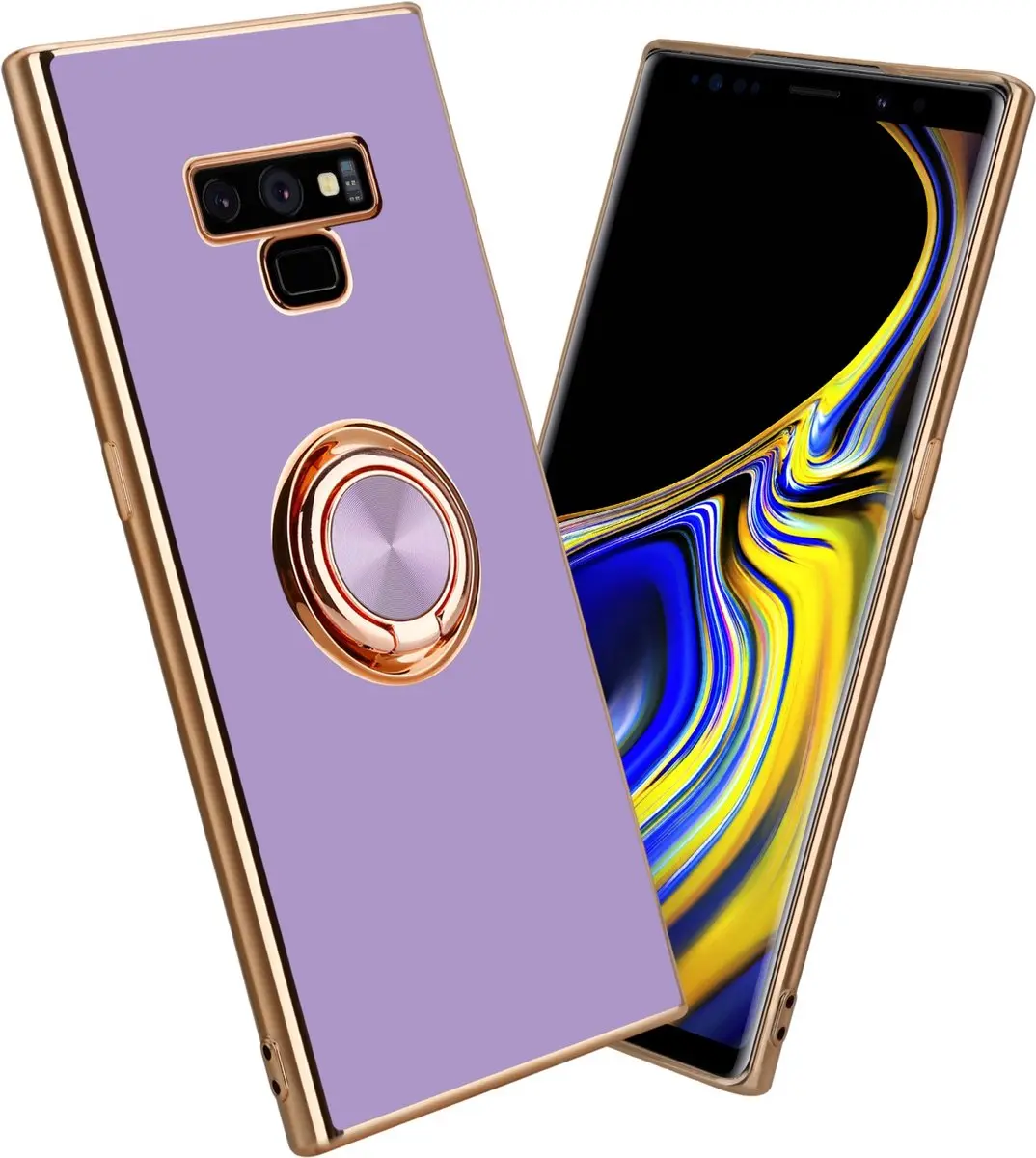 Cadorabo Hoesje geschikt voor Samsung Galaxy NOTE 9 in Glossy Licht Paars