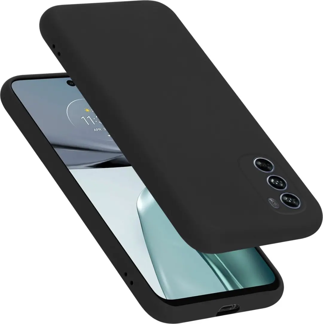 Cadorabo Hoesje geschikt voor Motorola MOTO G62 5G in LIQUID ZWART