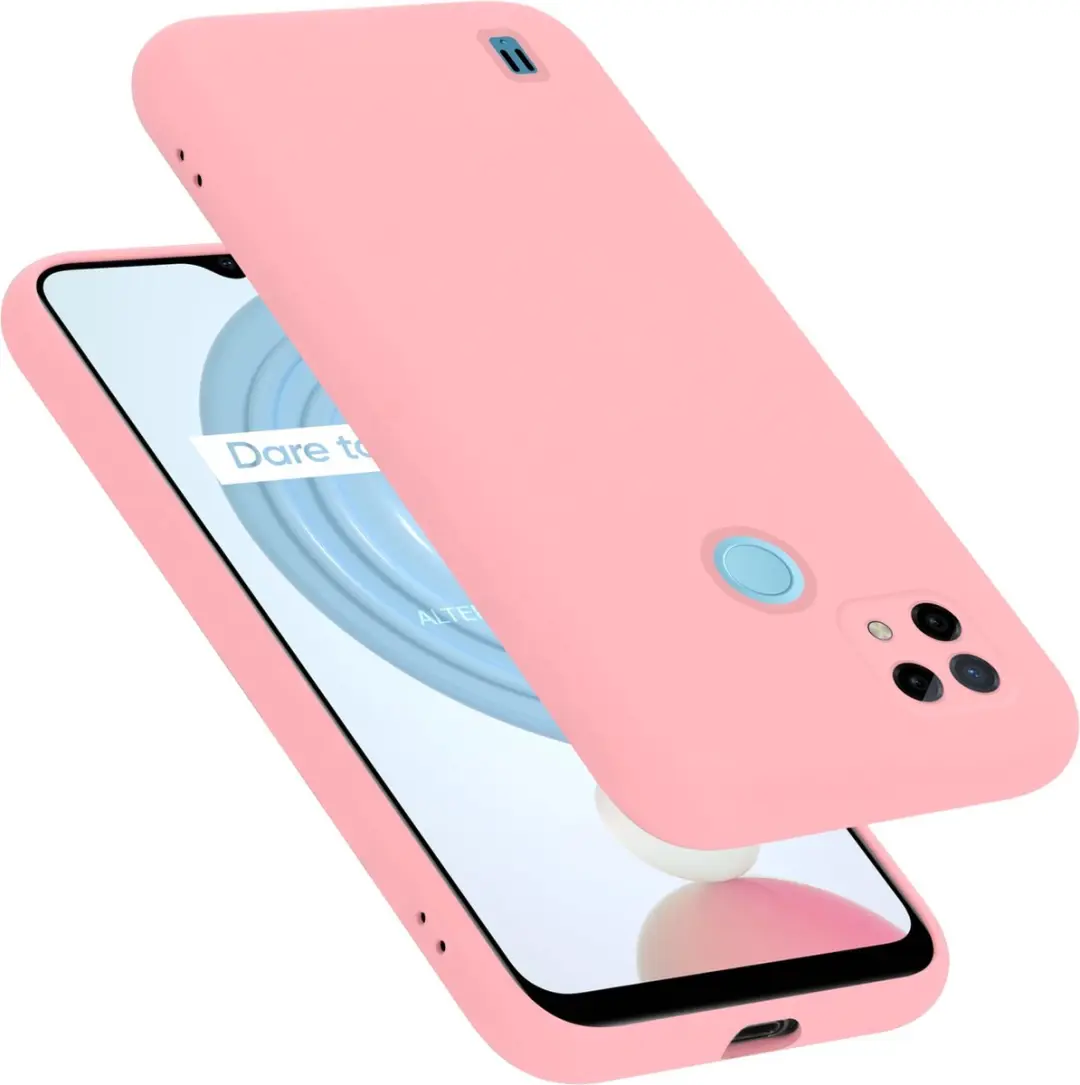 Cadorabo Hoesje geschikt voor Realme C21 in LIQUID ROZE
