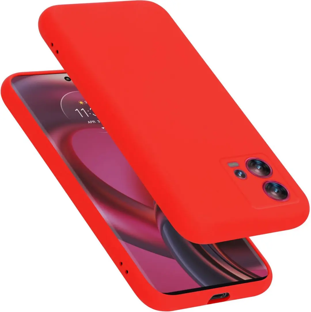 Cadorabo Hoesje geschikt voor Motorola EDGE 30 FUSION in LIQUID ROOD