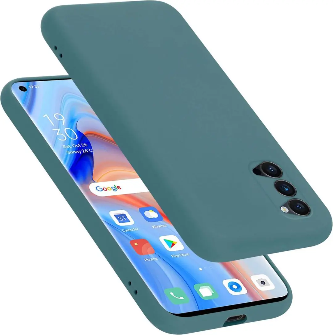 Cadorabo Hoesje geschikt voor Oppo Reno4 PRO in LIQUID GROEN