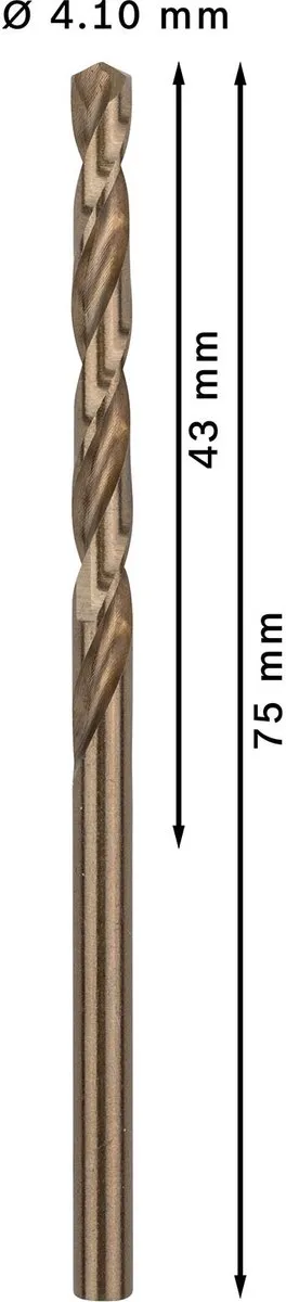 Bosch Professional ST. LINE HSS-CO Boor 4.1mm - 10 Stuks