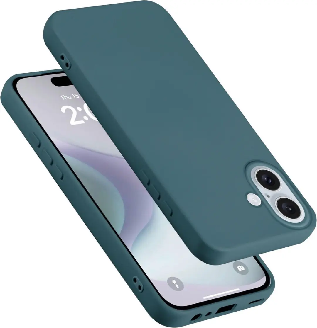 Cadorabo Hoesje geschikt voor Apple iPhone 16 PLUS in LIQUID GROEN