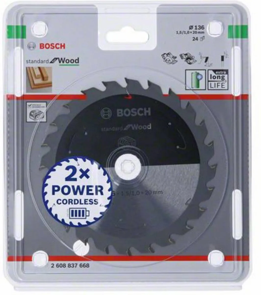 Bosch Professional PRO Wood Zaagblad 136x1,5x20mm Metaal - 2608837668 - afbeelding 6 van 6
