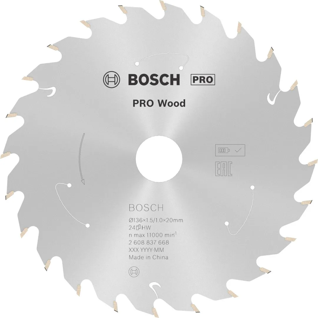 Bosch Professional PRO Wood Zaagblad 136x1,5x20mm Metaal