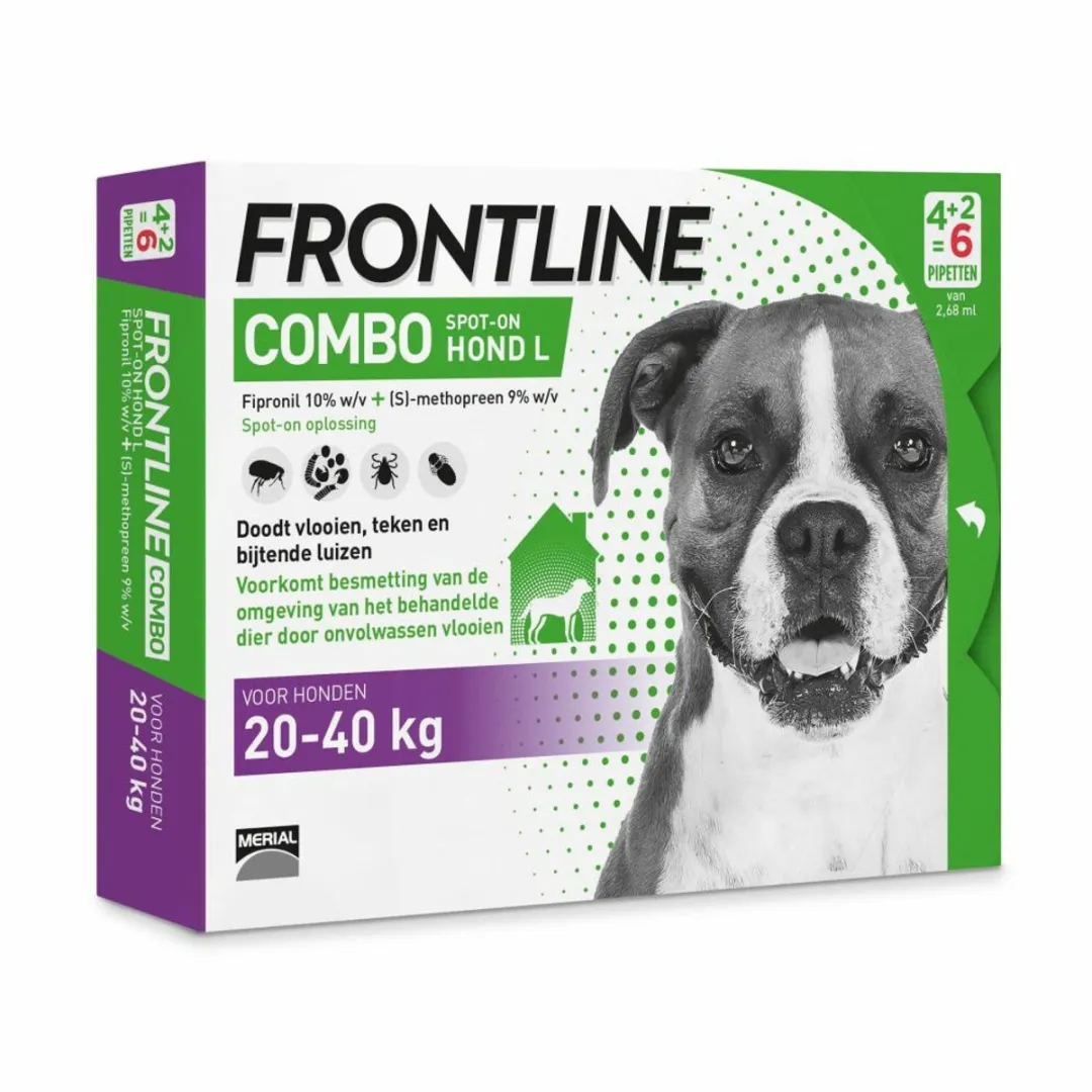 Frontline Combo Spot On Hond 20-40kg - 2x6 Pipetten