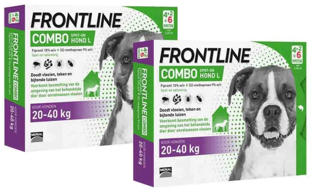 Frontline Combo Spot On Hond 20-40kg - 2x6 Pipetten