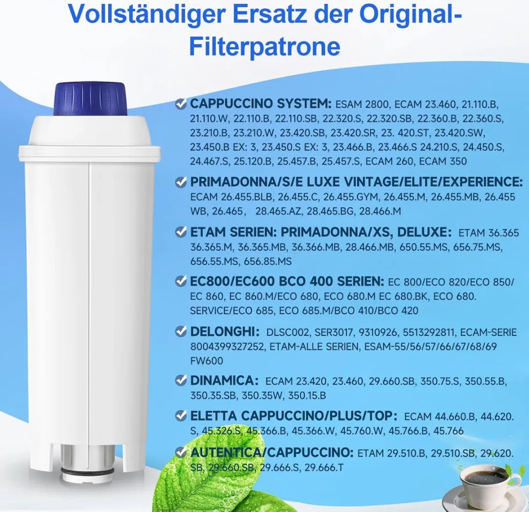 De'Longhi Vervangingsfilter - 1 Stuk - o.a. Dinamica/Magnifica