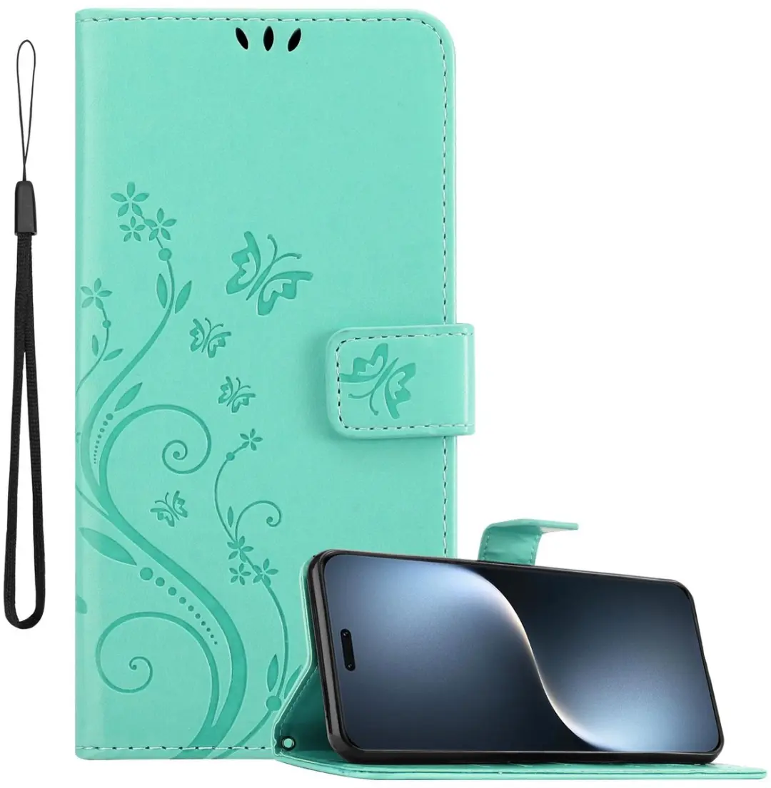 Cadorabo Hoesje geschikt voor Honor Magic 7 Pro in BLOEMEN TURKOOIS