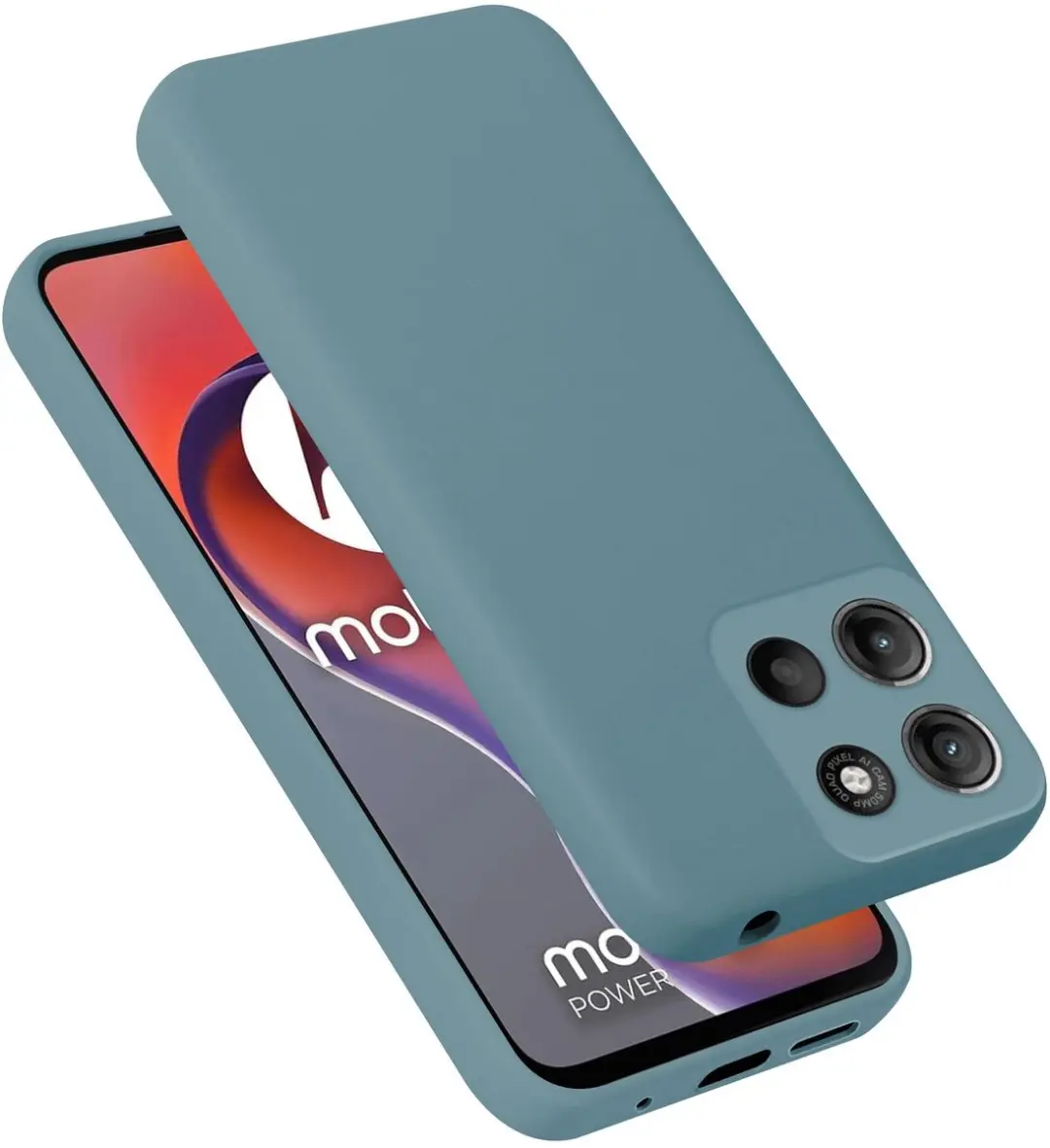 Cadorabo Hoesje geschikt voor Motorola Moto G15 Power / G15 Case in Liquid Groen