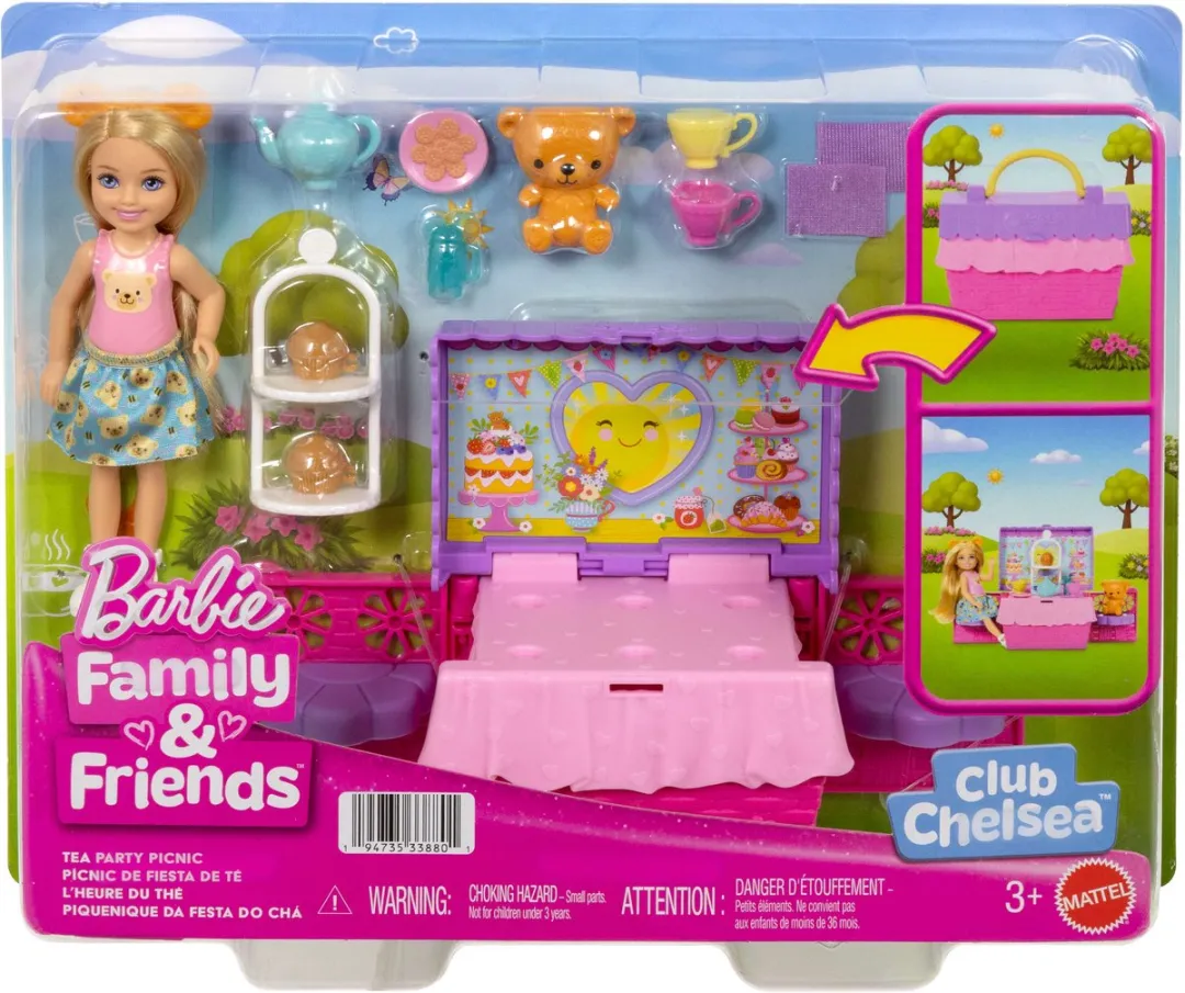 Barbie Chelsea Familie en Vrienden Club Pop-up Theefeestje - JJB40