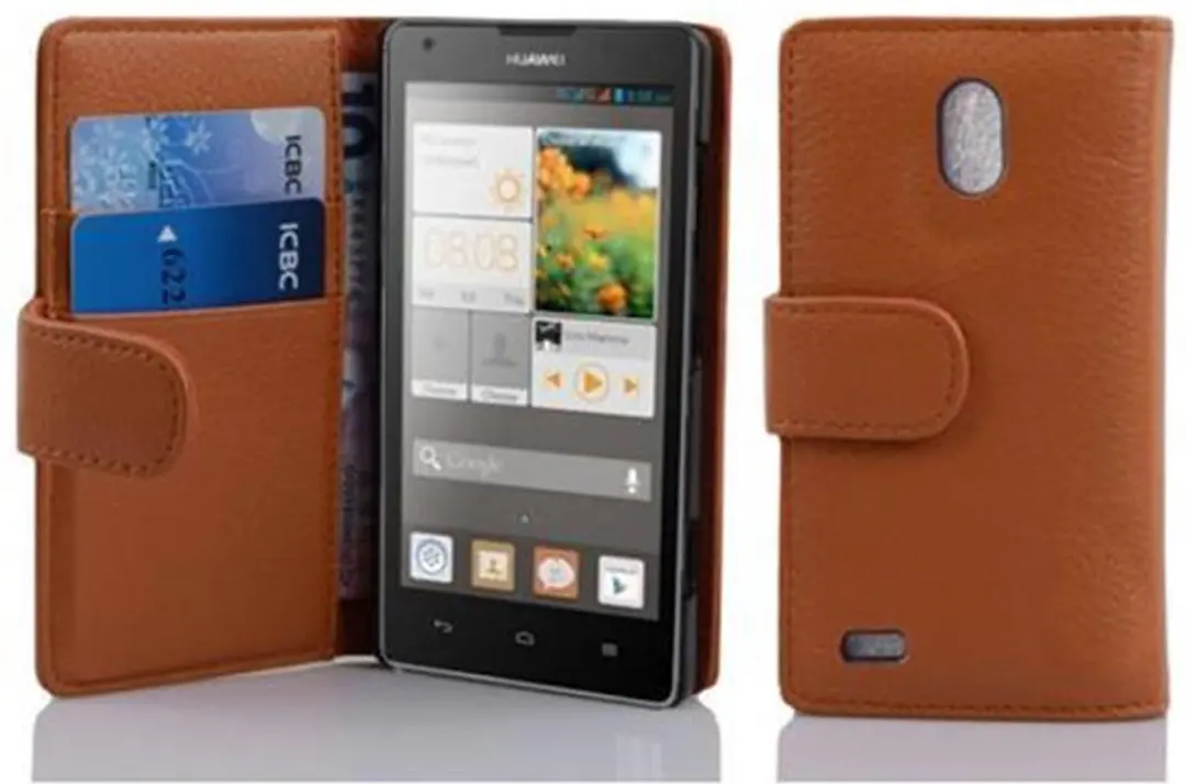 Cadorabo Hoesje geschikt voor Huawei ASCEND G700 in COGNAC BRUIN