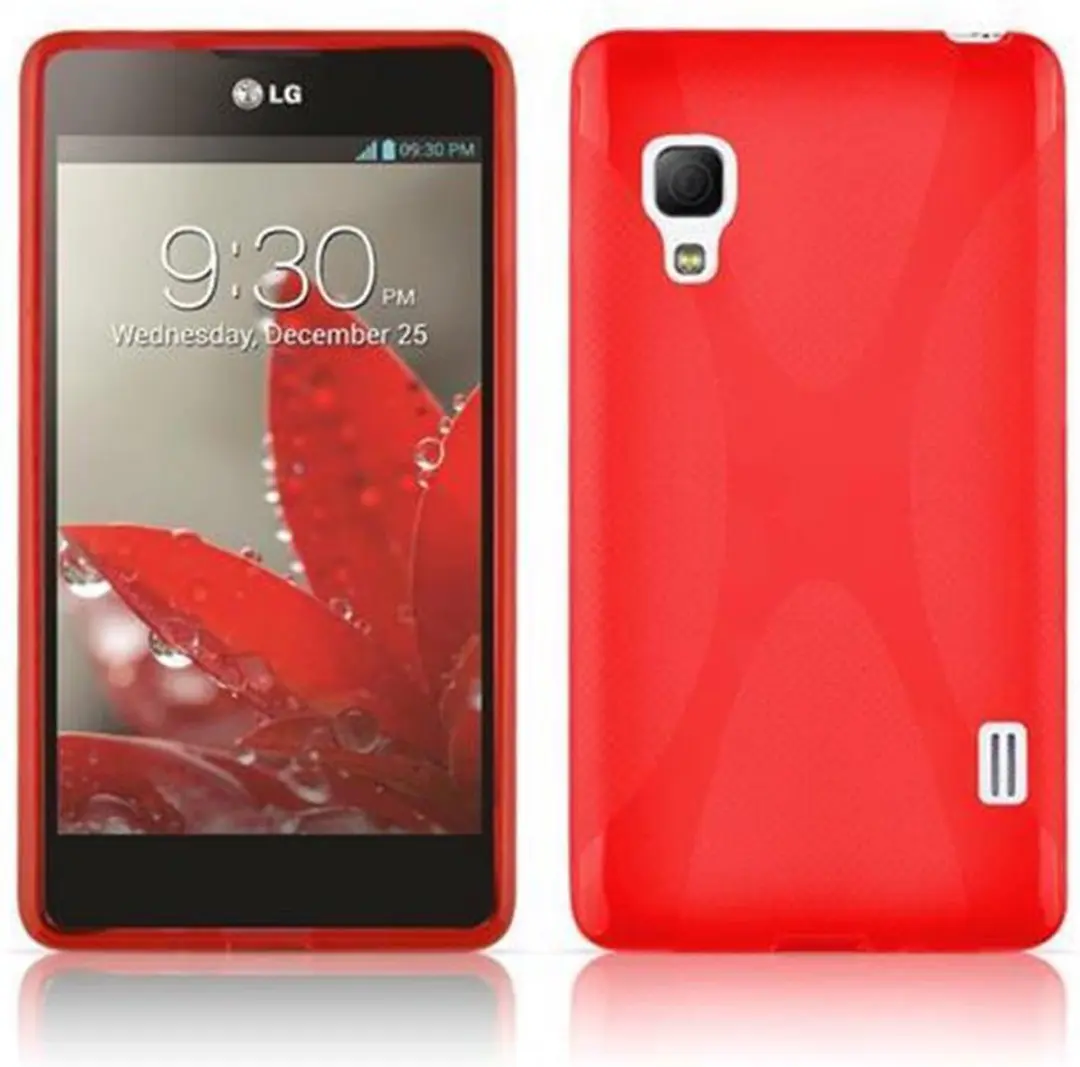 Cadorabo Hoesje geschikt voor LG L5 II (2. SIM) in INFERNO ROOD