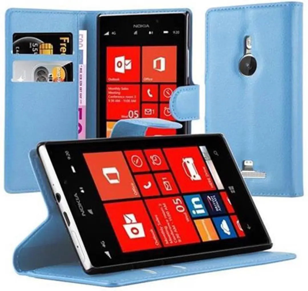 Cadorabo Hoesje geschikt voor Nokia Lumia 925 in PASTEL BLAUW