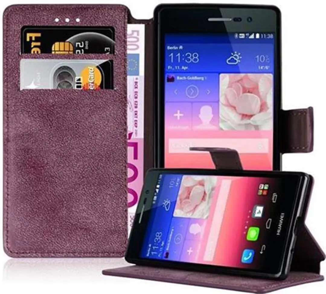 Cadorabo Hoesje geschikt voor Huawei ASCEND P7 in MAT ROOD