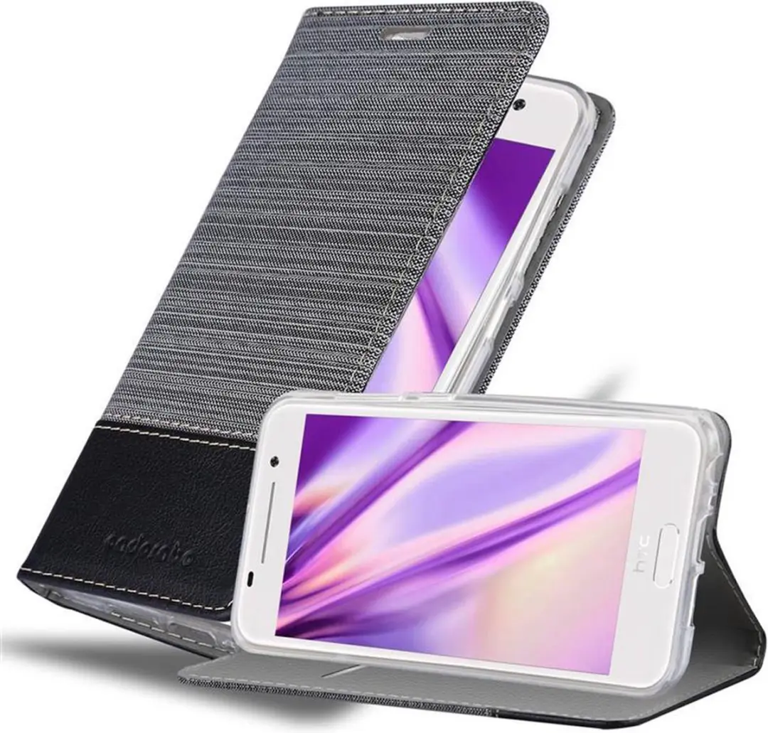 Cadorabo Hoesje geschikt voor HTC ONE A9 in GRIJS ZWART