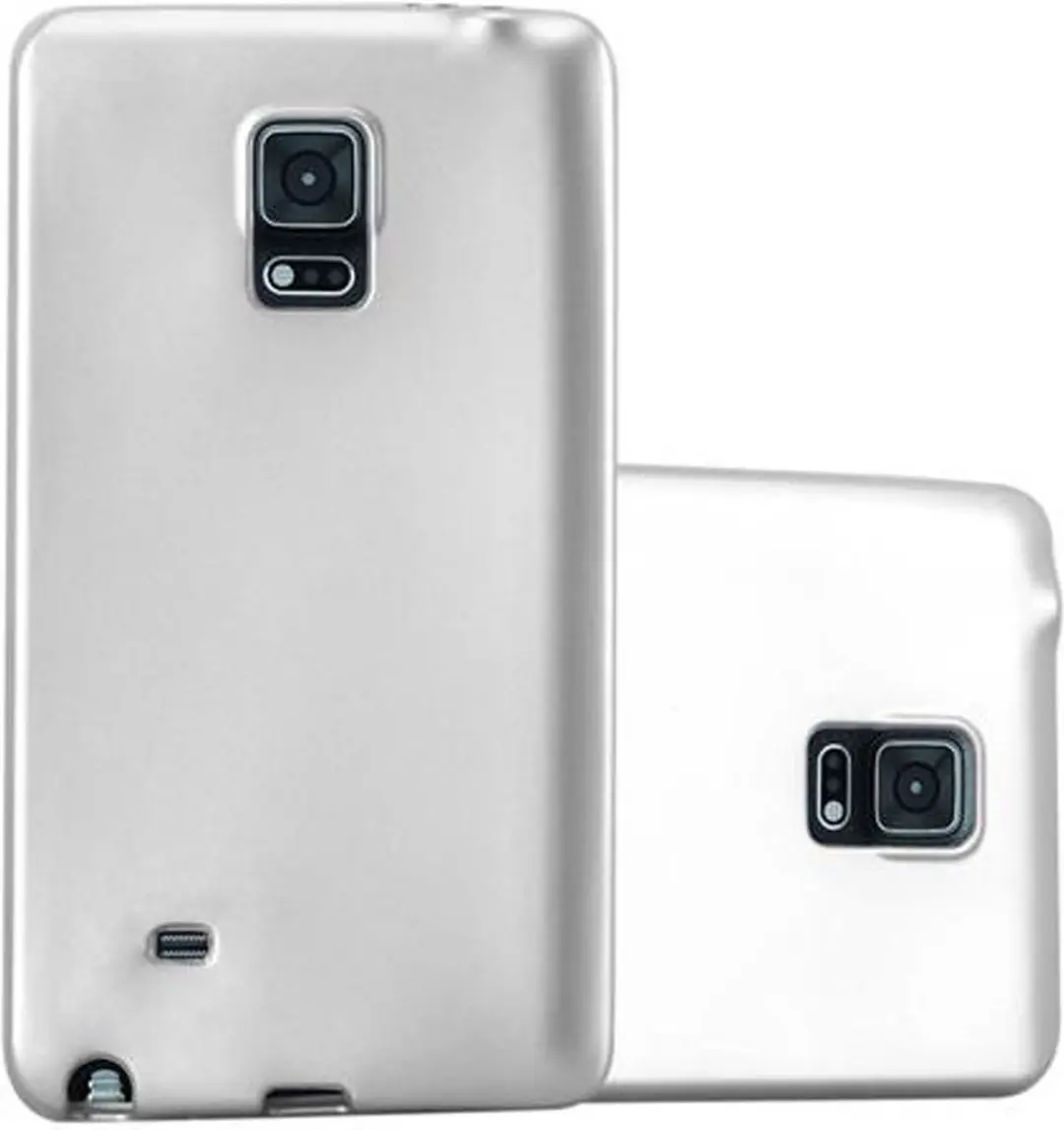 Cadorabo Hoesje geschikt voor Samsung Galaxy NOTE EDGE in METALLIC ZILVER