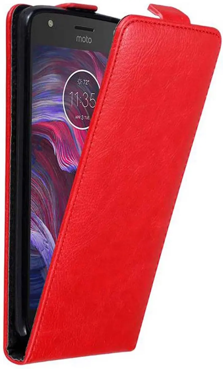 Cadorabo Hoesje geschikt voor Motorola MOTO X4 in APPEL ROOD