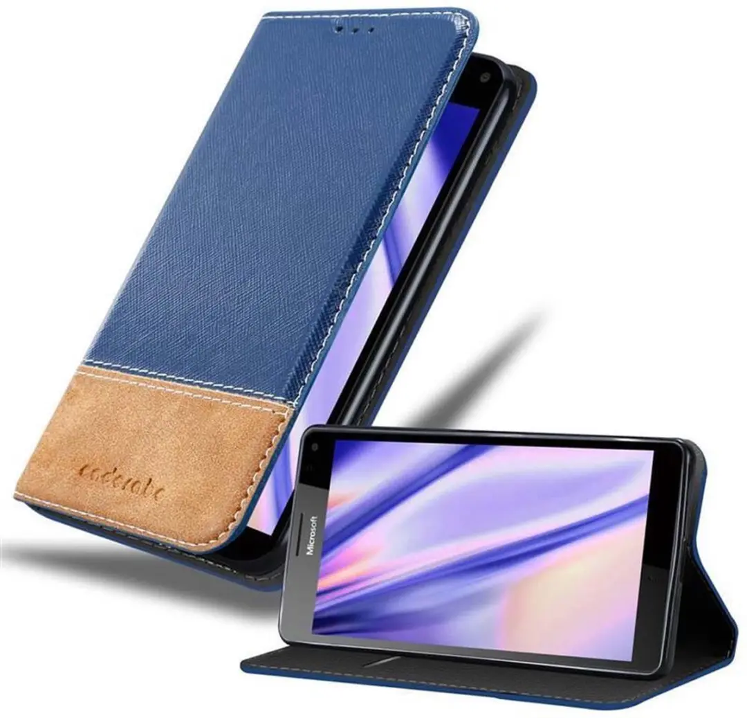 Cadorabo Hoesje geschikt voor Nokia Lumia 950 XL in DONKERBLAUW BRUIN