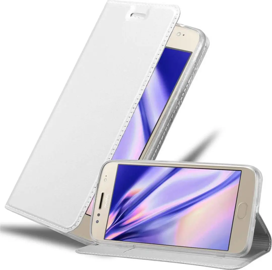 Cadorabo Hoesje geschikt voor Motorola MOTO G5S PLUS in CLASSY ZILVER