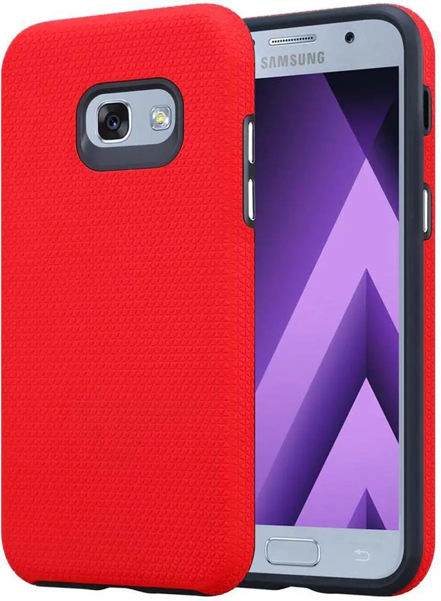 Cadorabo Hoesje geschikt voor Samsung Galaxy A3 2017 in ANJERS ROOD