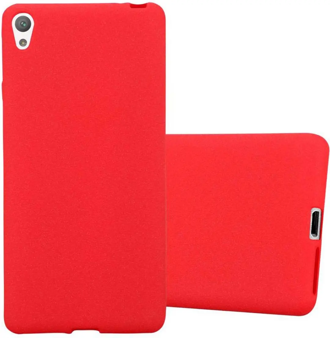 Cadorabo Hoesje geschikt voor Sony Xperia E5 in FROST ROOD
