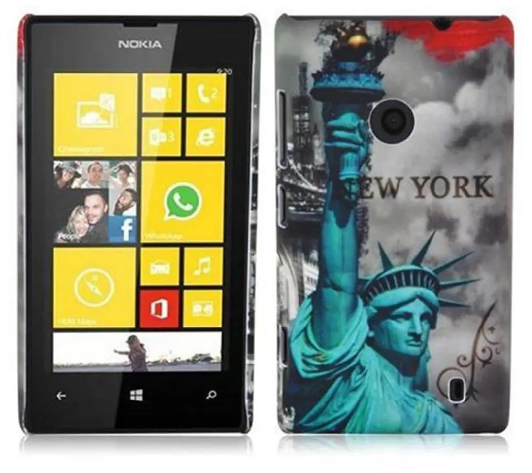 Cadorabo Hoesje geschikt voor Nokia Lumia 520 / 521 met NEW YORK