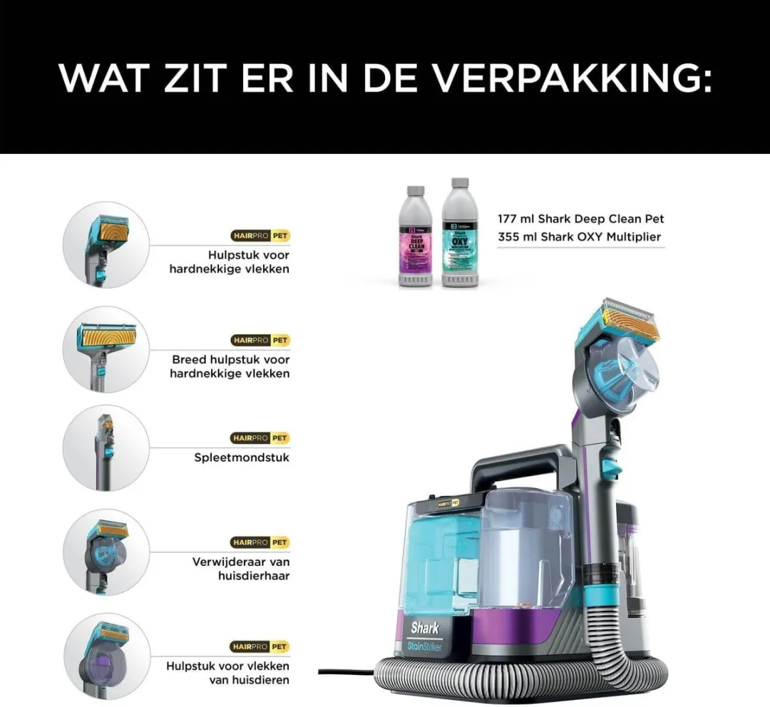 Shark StainStriker PX250EUT Vlekkenreiniger 450W - Paars