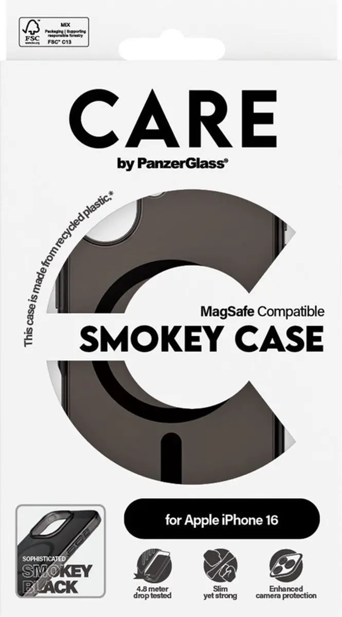PanzerGlass CARE Urban Combat Hoesje iPhone 16 - Zwart - afbeelding 4 van 6