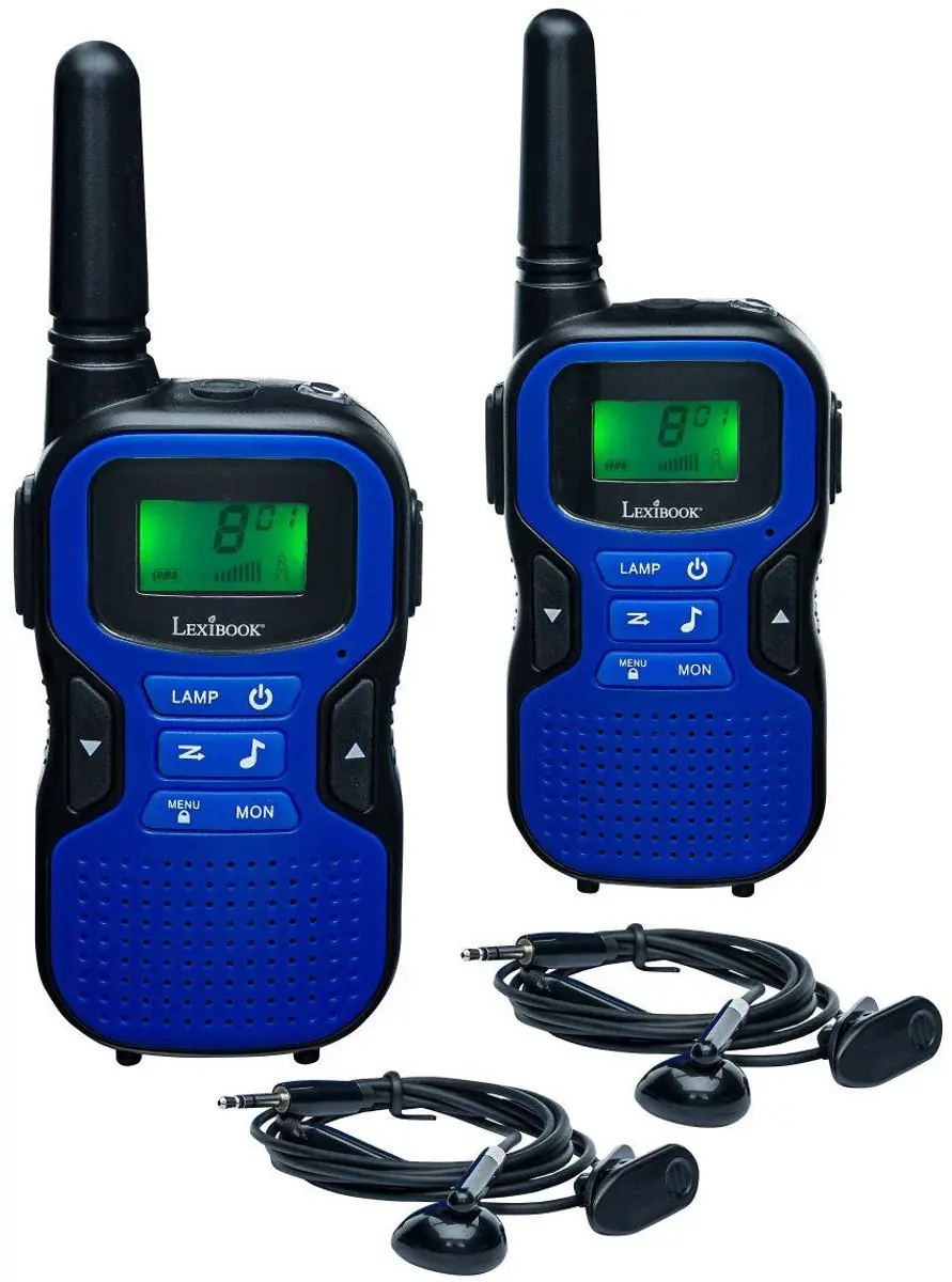 oplaadbare walkie-talkies met 5km bereik, oortjes en zaklamp