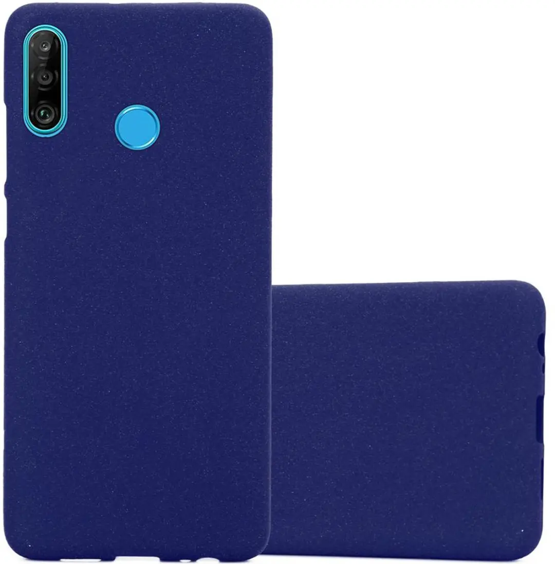 Cadorabo Hoesje geschikt voor Huawei P30 LITE in FROST DONKER BLAUW