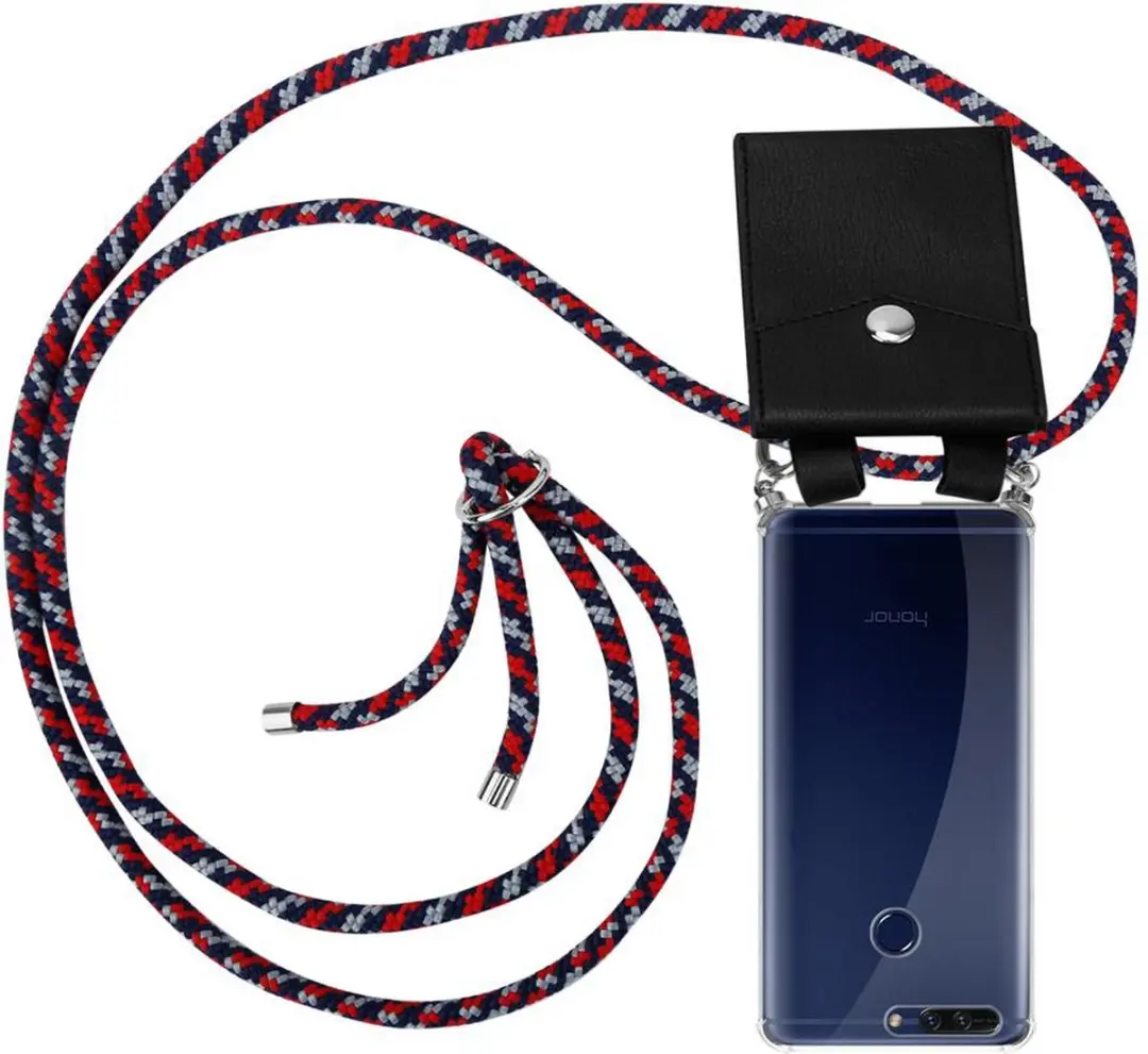 Cadorabo Hoesje geschikt voor Honor 8 PRO in ROOD BLAUW WIT