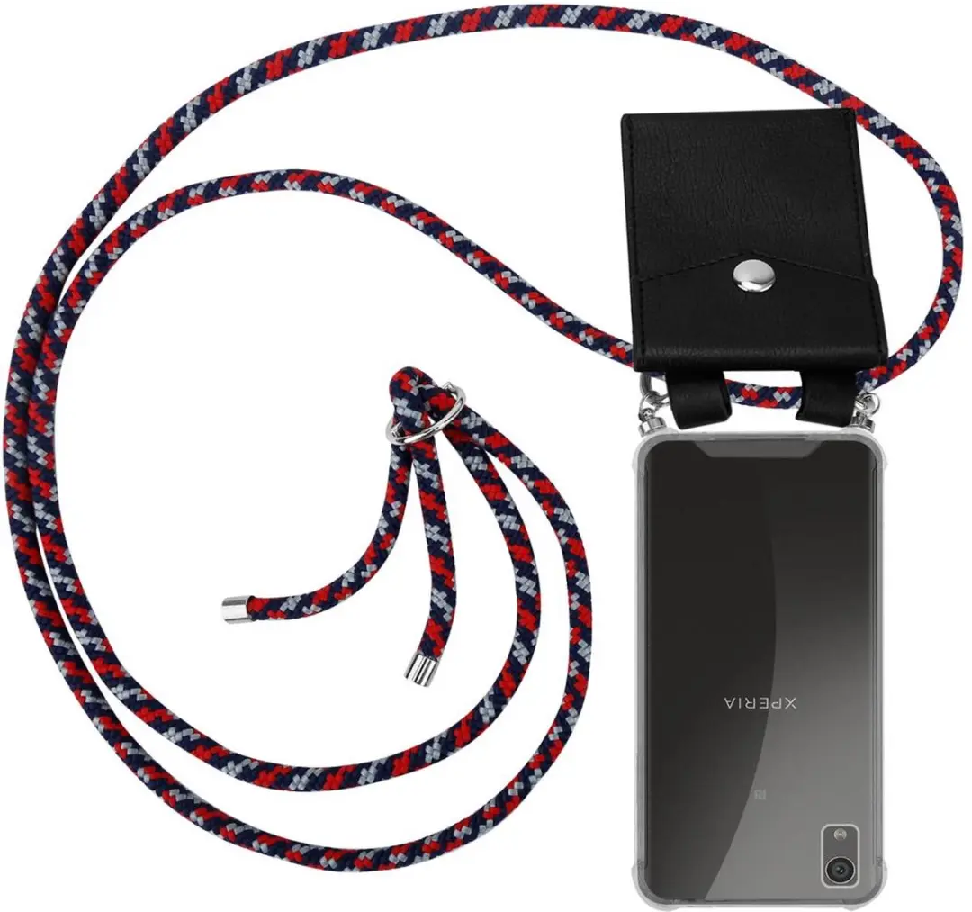 Cadorabo Hoesje geschikt voor Sony Xperia XA1 PLUS in ROOD BLAUW WIT