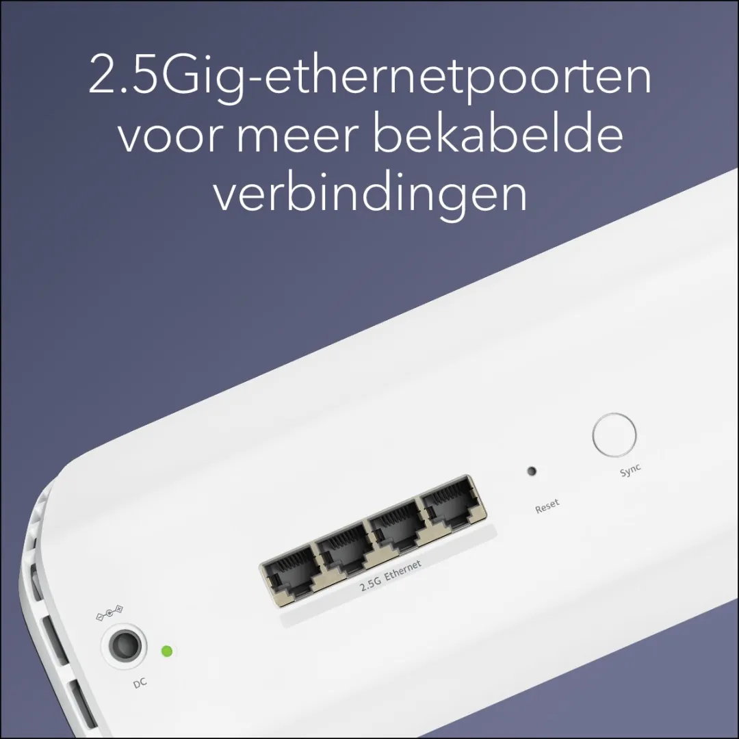 Netgear Orbi RBE870 Mesh WiFi 7 WiFi-versterker - 21Gbps Wit - afbeelding 6 van 6