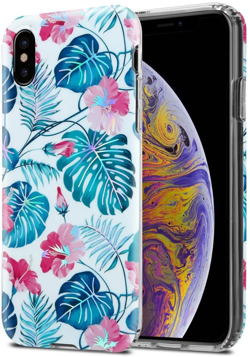 Cadorabo Hoesje geschikt voor Apple iPhone XS MAX in SCHILDPAD BLADEN