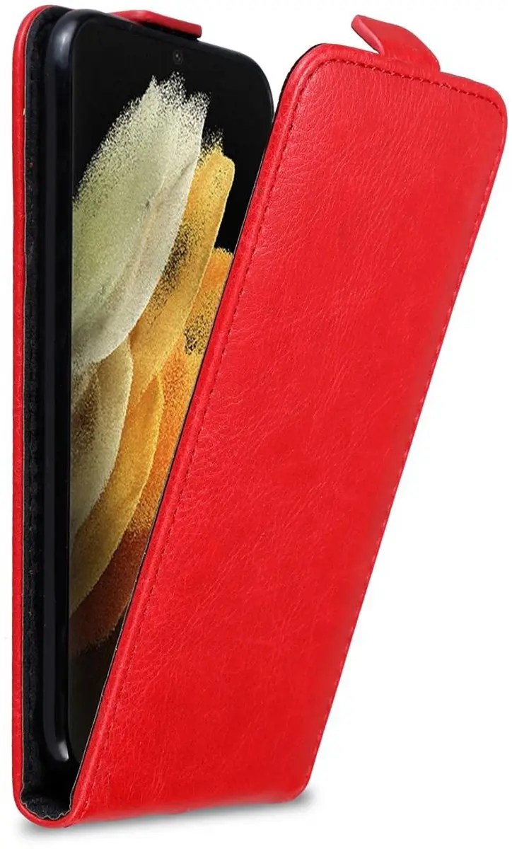 Cadorabo Hoesje geschikt voor Samsung Galaxy S21 ULTRA in APPEL ROOD