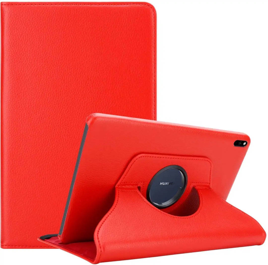 Cadorabo Tablet Hoesje geschikt voor Huawei MatePad PRO (10.8 Zoll) in KLAPROOS ROOD - Beschermhoes ZONDER auto Wake Up, met stand functie en elastische band sluiting Book Case Cover Etui