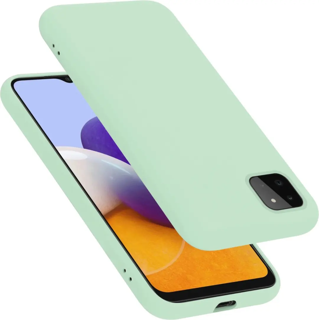 Cadorabo Hoesje geschikt voor Samsung Galaxy A22 5G in LIQUID LICHT GROEN