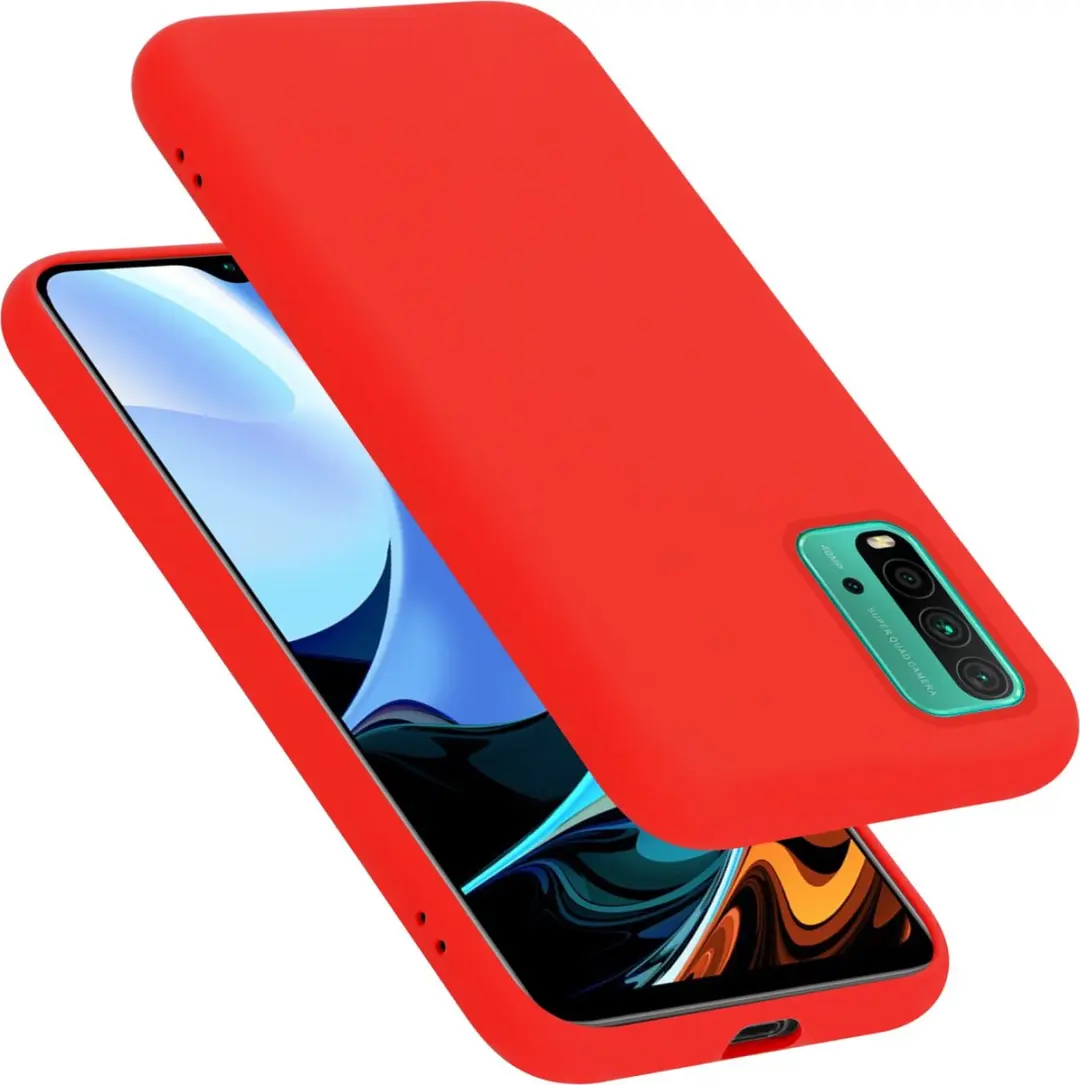 Cadorabo Hoesje geschikt voor Xiaomi RedMi 9T / POCO M3 in LIQUID ROOD