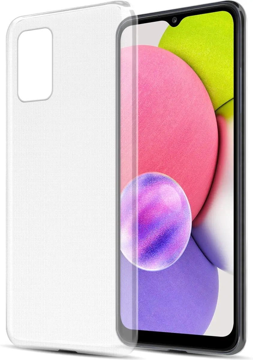 Cadorabo Hoesje geschikt voor Samsung Galaxy A03s in VOLLEDIG TRANSPARANT