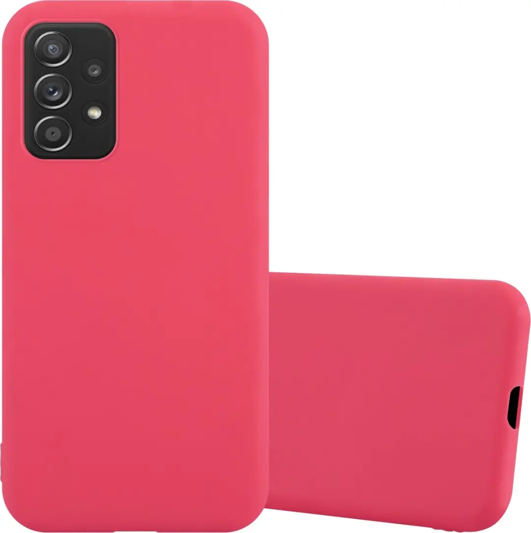 Cadorabo Hoesje geschikt voor Samsung Galaxy A52 (4G / 5G) / A52s in CANDY ROOD