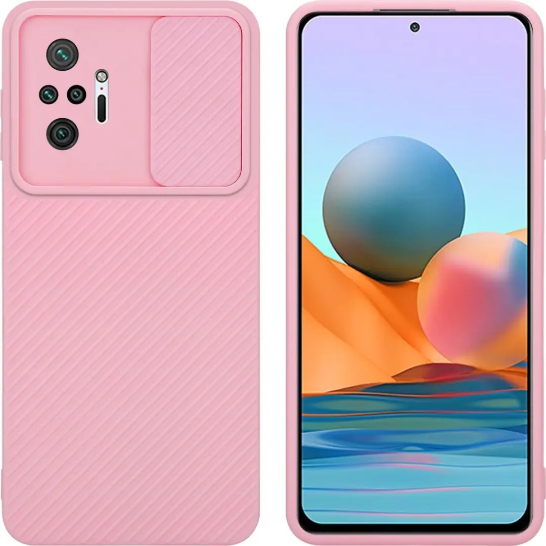 Cadorabo Hoesje geschikt voor Xiaomi RedMi NOTE 10 PRO in Bonbon Roze