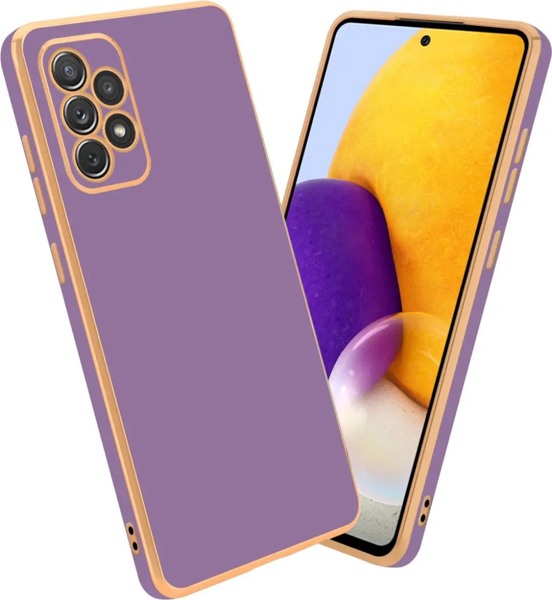 Cadorabo Hoesje geschikt voor Samsung Galaxy A72 4G / 5G in Glossy Paars