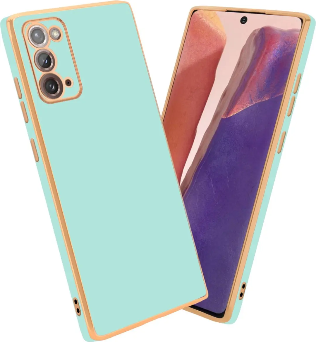 Cadorabo Hoesje geschikt voor Samsung Galaxy NOTE 20 in Glossy Mintgroen