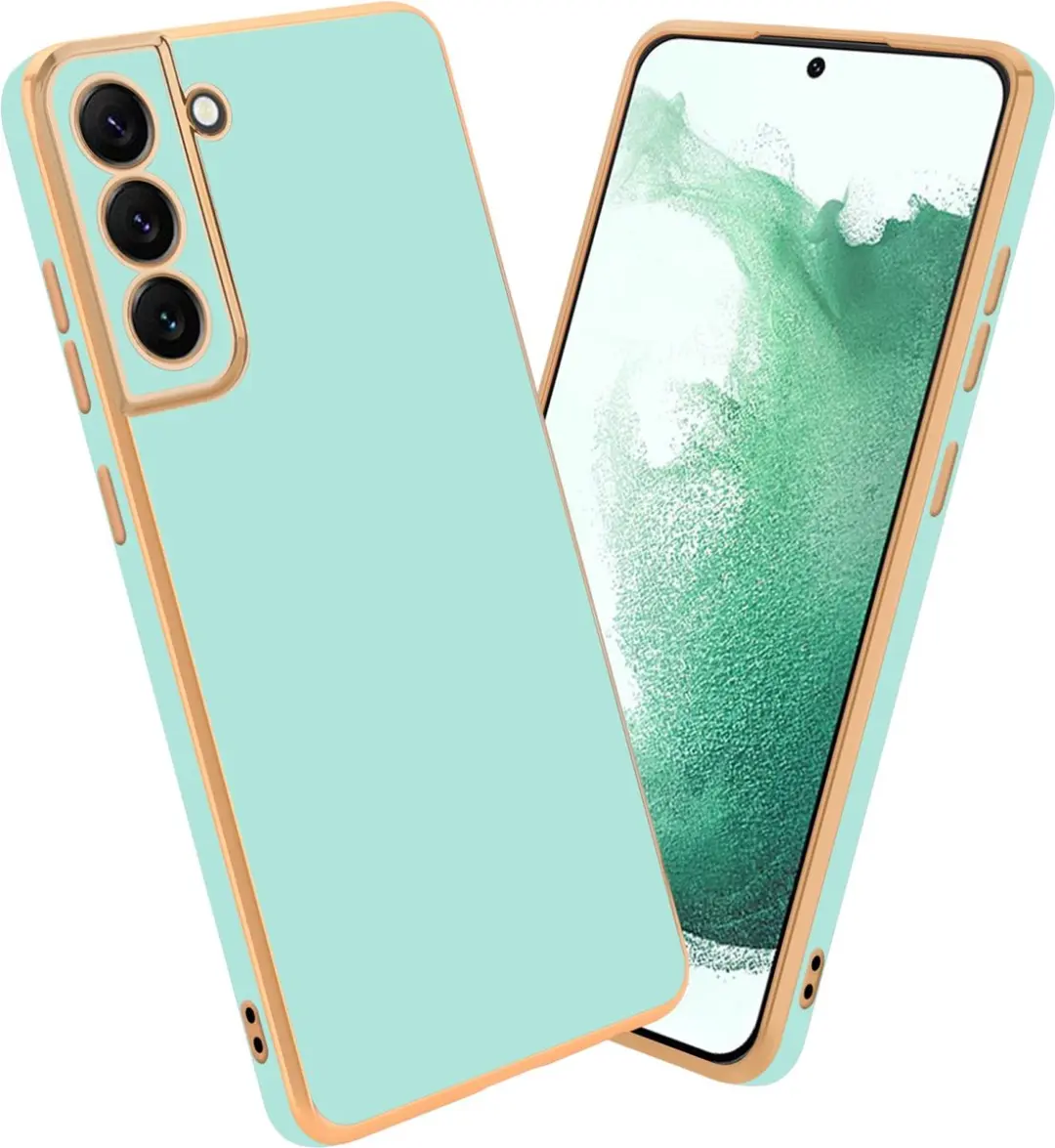 Cadorabo Hoesje geschikt voor Samsung Galaxy S22 PLUS in Glossy Mintgroen