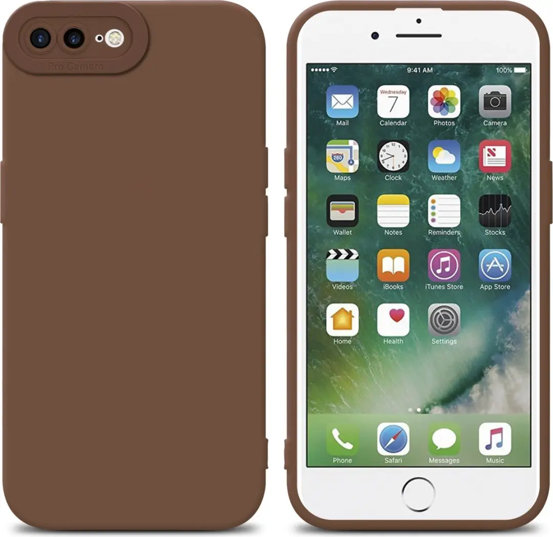 Cadorabo Hoesje geschikt voor Apple iPhone 7 PLUS / 7S PLUS / 8 PLUS in FLUID BR