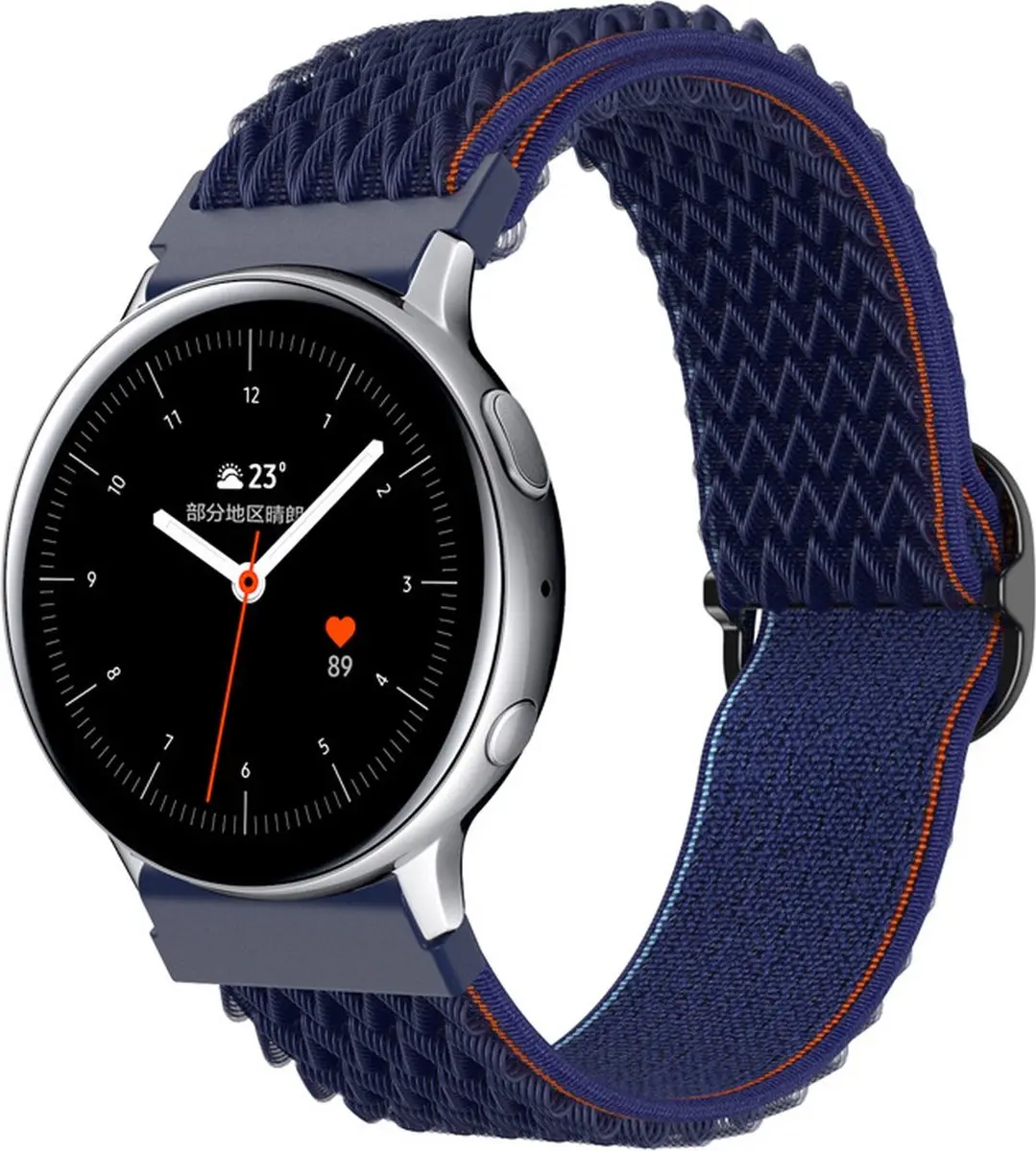 Cadorabo Nylon bandje met metalen sluiting 22mm geschikt voor Samsung Galaxy Gea