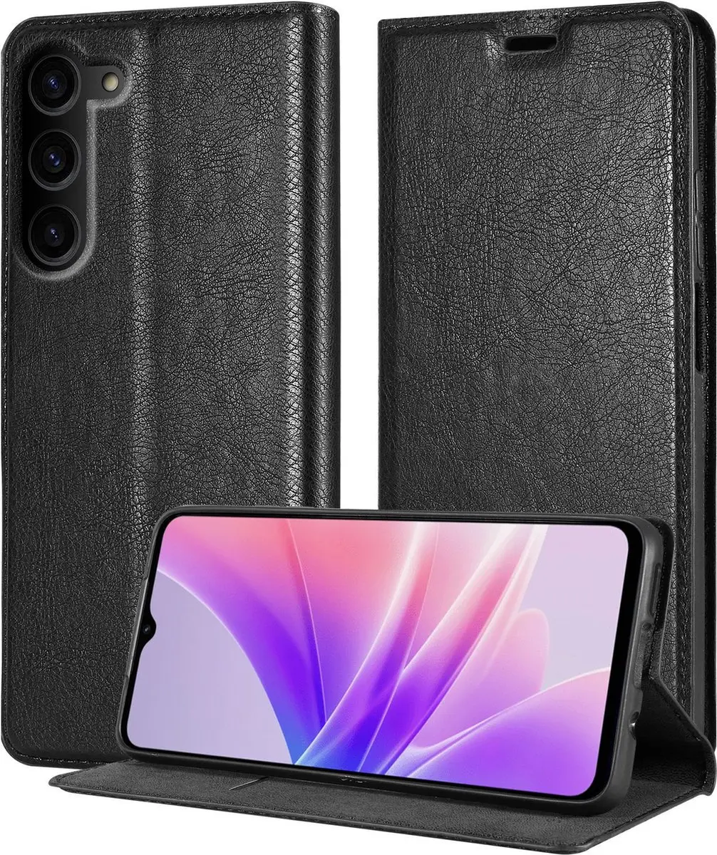 Cadorabo Hoesje geschikt voor Samsung Galaxy S23 in ZWARTE NACHT